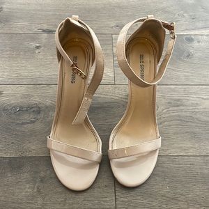 Call it spring nude single strap heels